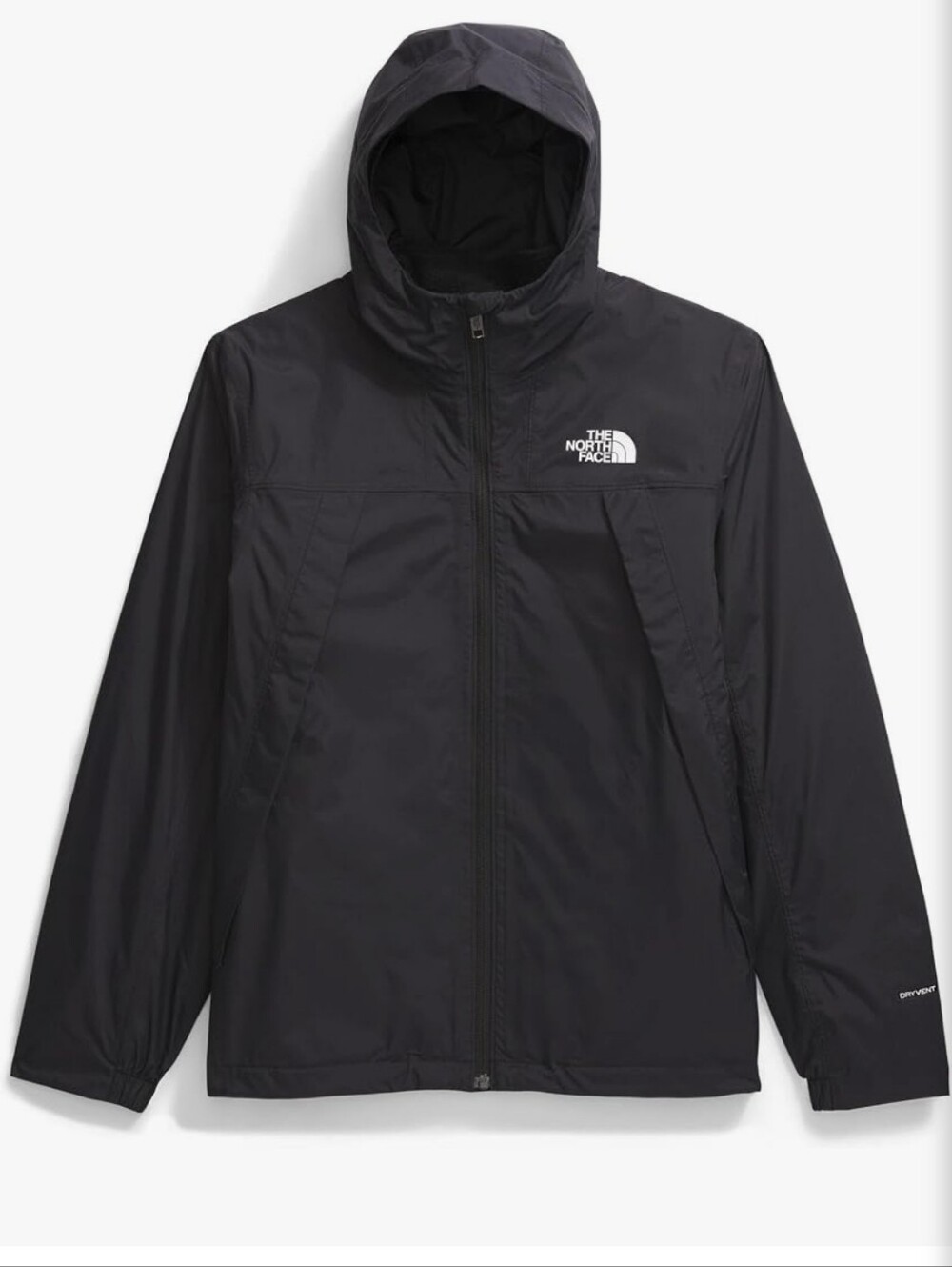 The North Face Youth Black Hooded Antora Tri-climate Jacket Size L
